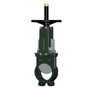 Задвижка шиберная ножевая Tecofi VG 4400 Ду300 Ру10 односторонняя, межфланцевая, клин - однодисковый, корпус - чугун, уплотнение - NBR, со штурвалом D040-02894