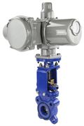 Задвижка шиберная DN GGG40-SS304-NBR-2W-ISO Ду125 Ру16/6 двусторонняя, межфланцевая, клин - однодисковый, шпиндель - невыдвижной, корпус - чугун, уплотнение - NBR, с электроприводом ГЗ А.100/24 220В D040-02582