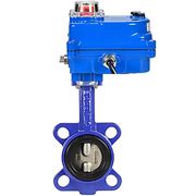 Затвор дисковый поворотный DN WBV1132N-2W-Fb Ду40 Ру16, корпус - чугун GG25, диск - нержавеющая сталь 316L, уплотнение - NBR, с 1/4-оборотным электроприводом QT-N-003EM-O1-220VAC-У1 blue 220В D050-24851