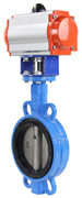 Затвор дисковый поворотный DN WBV3432E-2W-Fb Ду40/50 Ру16, корпус - сталь WCB, диск - сталь 316L, уплотнение - EPDM, с пневмоприводом DN DA-052 двойного действия D050-16588