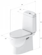 Унитаз компакт SANITA LUXE Best Luxe сидение микролифт с бирюзовой крышкой T0024237