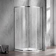 Душевой уголок AZARIO MILTON 2142 1000*1000*2000 полукруглое, стекло 6 мм, покрытие Easy clean, профиль серебро, AZ-ND2142 1000 T0043637