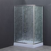 Душевой уголок COMFORTY 33P прозрачное стекло с рисунком узоры, с поддоном, 1200*800*1950 T0050155