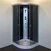 Душевая кабина COMFORTY 304, серое стекло,задн.,черн.,стекл.панель,900*900*2150, 00-00000150 T0006715