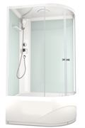 Душевая кабина DOMANI-SPA Delight128 Slim L high, выс. под. сатин мат.стекло, задн.бел.стекл.панель, DS01DS128LHWM10 T0046572