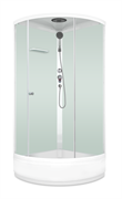 Душевая кабина DOMANI-Spa Simple 99 V1.2 mid без электрики, с крышей, средний поддон 900x900x2180 (белые стенки, прозрачные стекла), DS01Sm99MWCl00-V1.2 T0052223