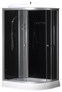 Душевая кабина Loranto 120*80*215 в комплекте с низким поддоном 13см.черное закаленное стекло 4мм. Профиль  хром , CS-66121L G 120 T0062230