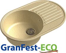 Мойка из искусственного камня GRANFEST ECO-18.328 740*480 (бежевый №328), 28626 T0011672