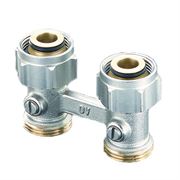 Двухтрубный узел нижнего подключения Oventrop Multiflex F H 3/4 3/4 Н ЕК-НГ ЕК ZB M93568