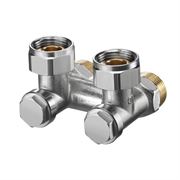Двухтрубный узел нижнего подключения Oventrop Multiflex V H 3/4 3/4 Н ЕК-НГ ZB угловой M93572