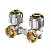Однотрубный узел нижнего подключения Oventrop Multiflex F H 3/4 1/2 Н ЕК-Н ZB угловой M93569