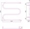 Электрический полотенцесушитель СТИЛЬЕ ЭПС №03 М-образный 600х600 (64 Вт) M134690 - фото 2655225