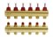 Коллектор Danfoss FHF 6F 1 х3/4 , 6вых., c клапанами, с расходомерами, латунь, (компл) 088U0526 - фото 4496785