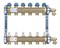 Коллектор Watts HKV-T 1 х3/4 , 6вых., c клапанами, с расходомерами, латунь, (компл), в сборе 10004200 - фото 4497145