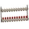 Коллектор General Fittings CX 1 х3/4 , 11вых., c клапанами, с расходомерами, сталь нерж. RBR91612401100 - фото 4497385