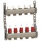 Коллектор General Fittings CX 1 х3/4 , 5вых., c клапанами, с расходомерами, сталь нерж. RBR91612400500 - фото 4497399