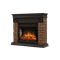 Комплект электрокаминов с искусственным камнем Electrolux EFP/P-3020LS с порталом Firelight Bricks WOOD 30 камень темный, шпон венге M134327 - фото 4743059