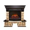 Комплект электрокаминов с искусственным камнем Real-Flame Stone Brick 25/25,5 с очагом Sparta 25,5 LED M52758 - фото 4743248