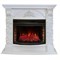 Красивый белый электрокамин с обогревом Real-Flame Athena 25/25,5 WT с очагом Firefield 25 S IR M67501 - фото 4743356