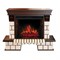 Классический электрокамин с эффектом живого огня и звуком Real-Flame Stone 26/HL с очагом Epsilon 26 S IR M68453 - фото 4743388