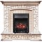 Комплект электрокаминов с искусственным камнем Royal Flame Preston (Слоновая кость с патиной) с очагом Fobos FX Black M105022 - фото 4743413