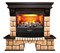 Комплект электрокаминов с искусственным камнем Real-Flame Stone brick 25/25,5 AO с очагом 3D Firestar 25,5 M133824 - фото 4743456