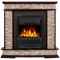 Комплект электрокаминов с искусственным камнем Electrolux EFP/P-1020LS с порталом Firelight Scala Classic сланец скалистый бурый, тёмный дуб M134354 - фото 4743716
