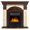 Угловой электрокамин Electrolux EFP/P-1020LS с порталом Firelight Torre Classic U (угловой) камень слоновая кость, темный дуб M134385 - фото 4748569