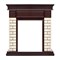 Классический портал для камина Firelight Bricks Classic кирпич Бежевый/шпон Тёмный дуб M98547 - фото 4759454