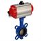 Затвор дисковый поворотный DN WBV1432N-2W-Fb Ду80 Ру16, корпус - чугун GGG50, диск - нержавеющая сталь 316L, уплотнение - NBR, с пневмоприводом PA-SA-105 с возвратными пружинами, с пневмораспределителем 4M310-08 220В D050-35720 - фото 5415149