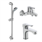 Комплект из смесителей Ideal Standard Set ALPHA (BC486AA д/раковины + BC654AA д/ванны + B1489AA душ.гарнитур), BD004AA T0041418 - фото 5428234