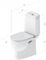 Унитаз компакт SANITA LUXE Best Luxe сидение микролифт с бирюзовой крышкой T0024237 - фото 5432907