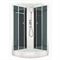 Душевая кабина DOMANI-SPA Delight Slim 99 низкий поддон, прозр. стекло, задн.черная стекл. панель, б/э, DS01DS99LBCl00 T0046570 - фото 5445533